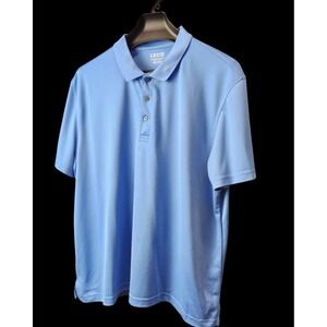IZOD Mens Polo Shirt XXL Blue Short Sleeve Golf Casual Stretch